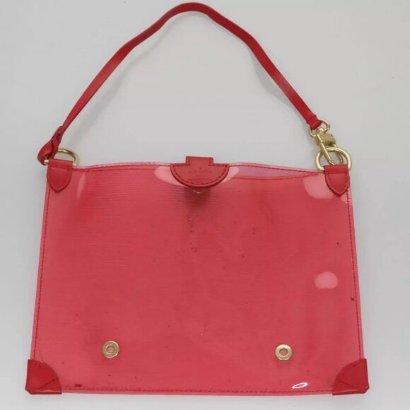 LOUIS VUITTON Epi Plage Via Hand Bag Vinyl Red Grenadine M92152 LV Auth bs20812 - Picture 10 of 15